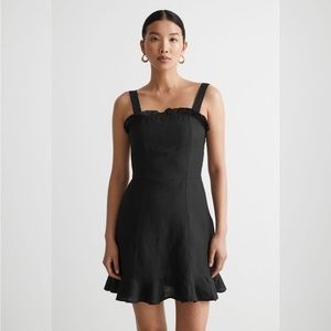 NTW & Other Stories Black Linen Mini Dress